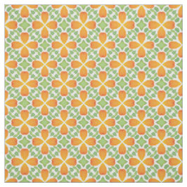 Oranje bloembloembloembloemmozaïekretro 60s 70s stof