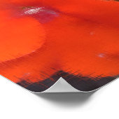 Oranje bloemen 14 x 11 inch, Poster papier (steen) (Hoek)