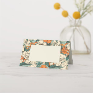 Oranje bloemen gastlandkaart