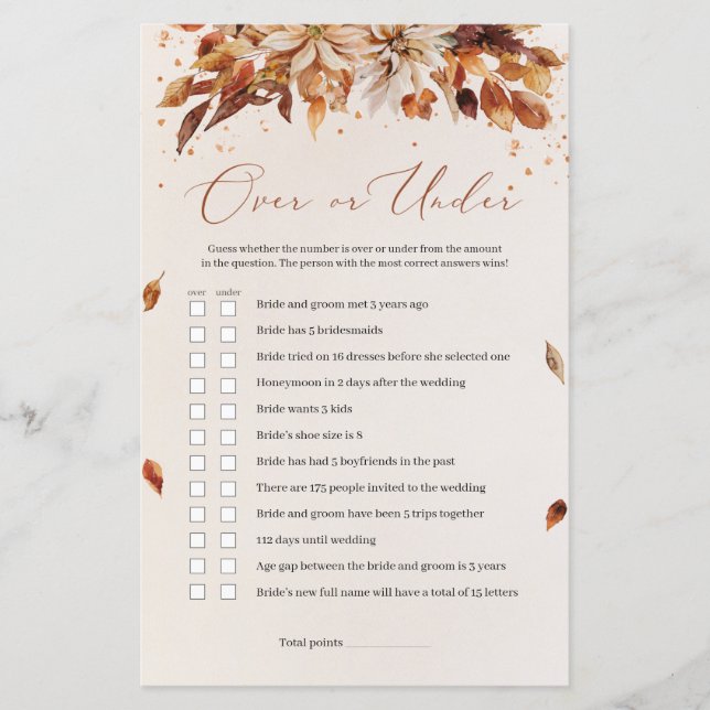 Oranje bloemen Herfst Floral Boho over of onder de (Voorkant)