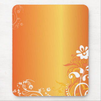 Oranje bloemen muismat