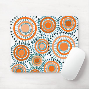 Oranje bloemen muismat