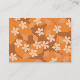 Oranje bloemen. Retro Floral Pattern. Visitekaartje