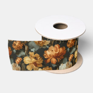 Oranje Bloemen  Schilderpatroon Lint