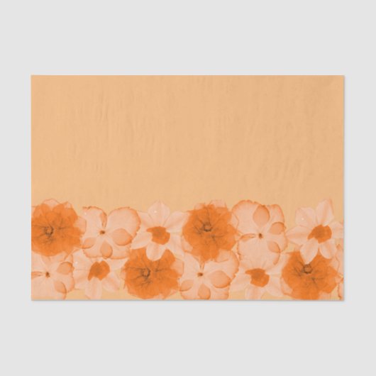 Oranje bloemen tissuepapier (Voorkant)