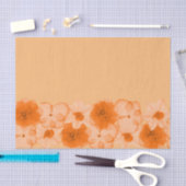 Oranje bloemen tissuepapier (Craft)
