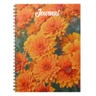 Oranje Bloemen Tuin Mum Journal Spiral Notitieboek