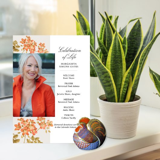 Oranje bloemen - Viering van het programma Life Fl