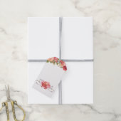 Oranje bloemencadeau Label, tekst, Cadeaulabel (Met Touw)