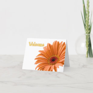 Oranje Bloemenmedewerker Welkom bij de Team Kaart