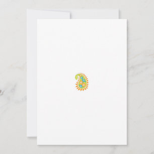 Oranje bloemenmotief met symmetrische motieven in kaart