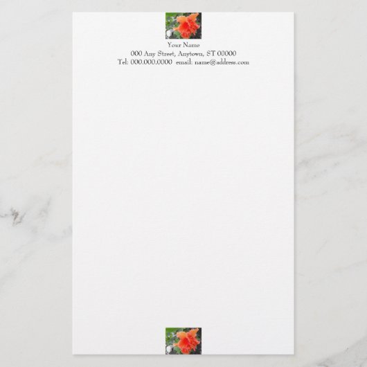 Oranje bloemkool briefpapier (Voorkant)