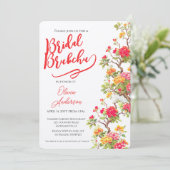 Oranje Bloesem Bloemen Vrijgezellenfeest Kaart (Staand voorkant)