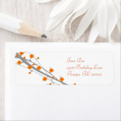 Oranje bloesem etiket (Insitu)