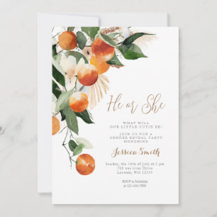 Oranje bloesem Hij of Zij Groen Gender Onthullen Kaart