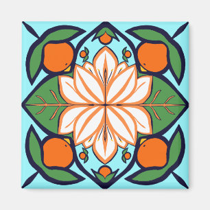 Oranje bloesem magneet