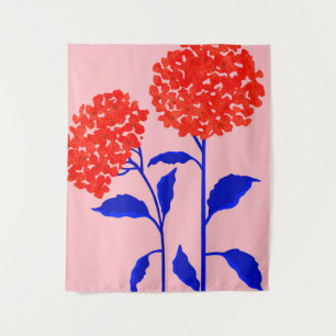 Oranje bloesems wandkleed