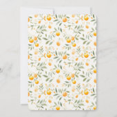 Oranje Blossom Bliss Baby shower Kaart (Achterkant)
