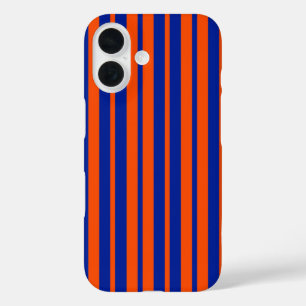 Oranje Blue Stijlvolle Strepen Patroonontwerp iPhone 16 Hoesje