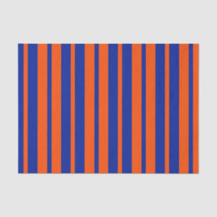 Oranje Blue Stijlvolle Strepen Patroonontwerp Tissuepapier