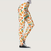 Oranje bodempatroon van citrusvruchten leggings (Rechts)