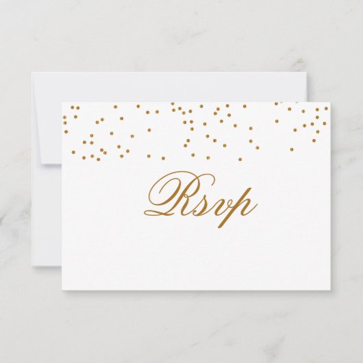 Oranje boeketbloem - Wedding RSVP Kaartje (Voorkant)