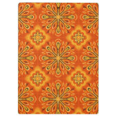 Oranje Boho Abstract Bloem Decoratief Klembord (Achterkant)