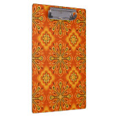 Oranje Boho Abstract Bloem Decoratief Klembord (Rechts)