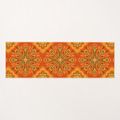 Oranje Boho Abstract Bloem Decoratief Yogamat (Voorkant (horizontaal))