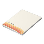 Oranje Boho Retro Stripes Notitieblok (Gedraaid)