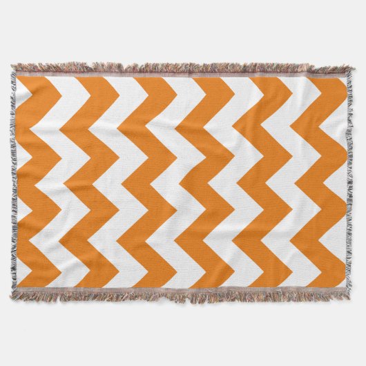Oranje Bold Chevron Deken (Voorkant)