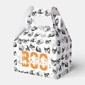 Oranje Boo Halloween Spooky Skull Patroon Bedankdoosjes (Voorkant Zijde)