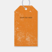 Oranje Boo Halloween Spooky Skull Patroon Cadeaulabel (Achterkant)