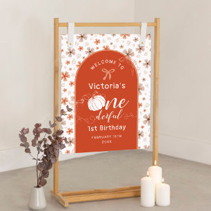 ORANJE BOOG & BOOG HERFST POMPOEN BLOEMEN VERJAARD POSTER