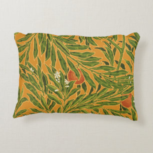 Oranje boom behangpatroon Art Nouveau Accent Kussen
