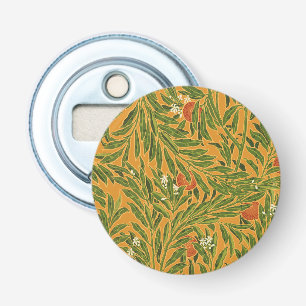 Oranje boom  behangpatroon Art Nouveau Button Flesopener
