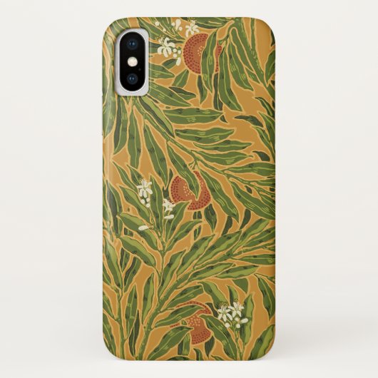 Oranje boom  behangpatroon Art Nouveau Case-Mate iPhone Case (Achterkant)