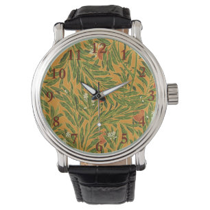 Oranje boom behangpatroon Art Nouveau Horloge