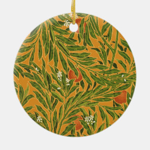 Oranje boom  behangpatroon Art Nouveau Keramisch Ornament