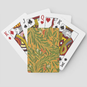 Oranje boom  behangpatroon Art Nouveau Pokerkaarten