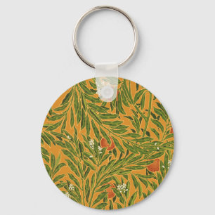 Oranje boom  behangpatroon Art Nouveau Sleutelhanger