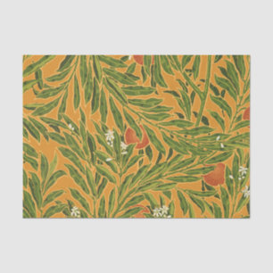 Oranje boom  behangpatroon Art Nouveau Tissuepapier
