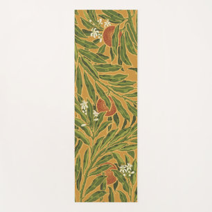 Oranje boom  behangpatroon Art Nouveau Yogamat