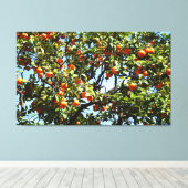 Oranje boom canvas afdruk (Insitu (Houten vloer))