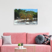 Oranje boom canvas afdruk (Insitu (Woonkamer))