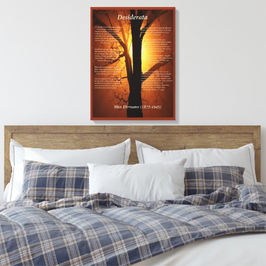Oranje boom canvas afdruk (Insitu (Slaapkamer))