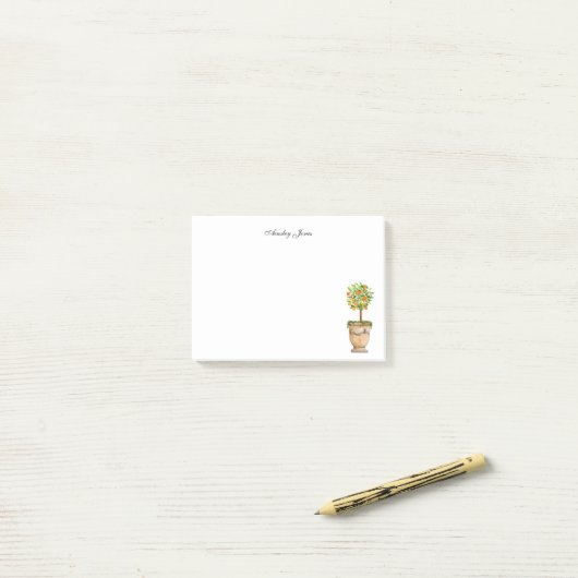 Oranje boom citrus topia post-it® notes (Op bureau)