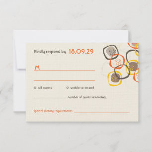 Oranje Boom herfst herfst herfst RSVP-kaart RSVP Kaartje