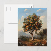 Oranje Boom Landschapsschilderkunst Briefkaart (Voorkant / Achterkant)
