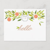 Oranje boomkat briefkaart (Voorkant)